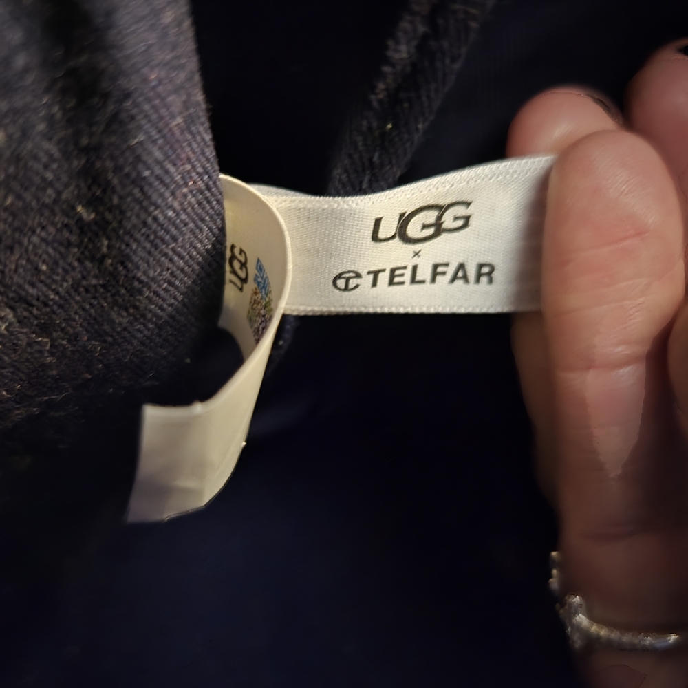 UGG x Telfar Large Denim Shearling Logo Bag Limited Edition - Picture 5 of 16